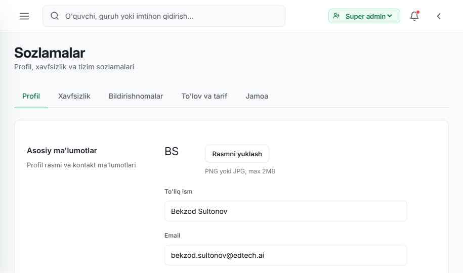 Edtech AI Dashboard